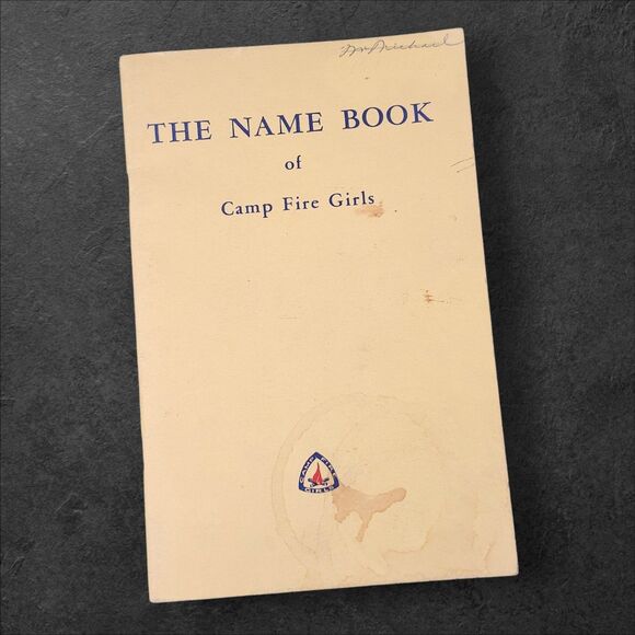 Vintage 1963 Camp Fire Girls The Name Book Charlotte Gulick Handbook Native - Picture 1 of 6